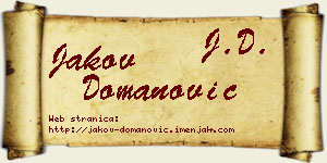 Jakov Domanović vizit kartica